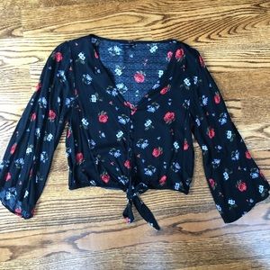 Floral long sleeve top